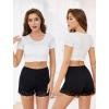 Vlazom Women’s Seamless Slip Shorts for Under Dresses Anti-Chafing Boyshorts Panties with Lace Trim,Smooth Cooling Underwear(Black)