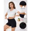 Vlazom Women’s Seamless Slip Shorts for Under Dresses Anti-Chafing Boyshorts Panties with Lace Trim,Smooth Cooling Underwear(Black)