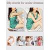 Vlazom Women’s Seamless Slip Shorts for Under Dresses Anti-Chafing Boyshorts Panties with Lace Trim,Smooth Cooling Underwear(White)