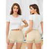 Vlazom Women’s Seamless Slip Shorts for Under Dresses Anti-Chafing Boyshorts Panties with Lace Trim,Smooth Cooling Underwear(White+nude)