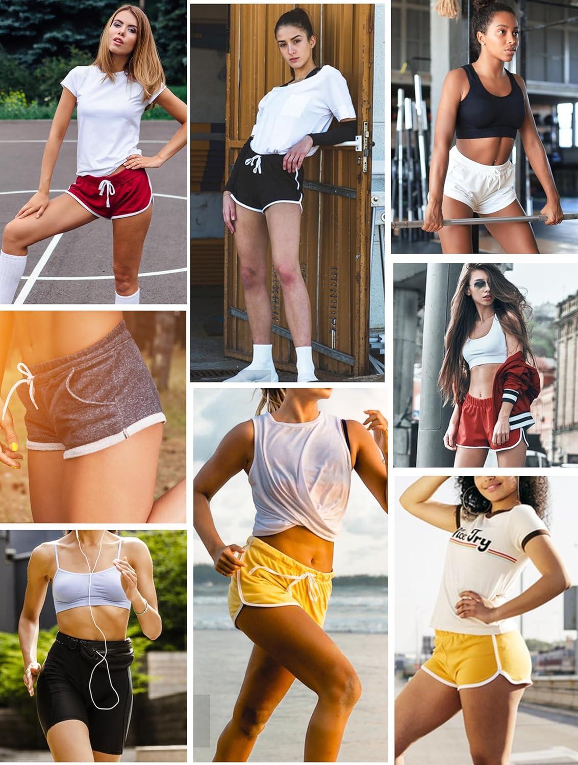 imageVlazom Womens Sleep Shorts Cotton Pajamas Yoga Gym Running Active Shorts Drawstring Waist with Pocket SXXLNavy