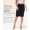 Vlazom Women’s Half Slips for Under Dress Anti Static Half Slip Under Skirt Short Slip With Lace Trim Knee Length Size S-XXL(Black)