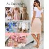 Vlazom Women’s Half Slips for Under Dress Anti Static Half Slip Under Skirt Short Slip With Lace Trim Knee Length Size S-XXL(Nude)