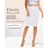 Vlazom Women’s Half Slips for Under Dress Anti Static Half Slip Under Skirt Short Slip With Lace Trim Knee Length Size S-XXL(White)