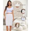 Vlazom Women’s Half Slips for Under Dress Anti Static Half Slip Under Skirt Short Slip With Lace Trim Knee Length Size S-XXL(White)