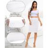 Vlazom Women’s Half Slips for Under Dress Anti Static Half Slip Under Skirt Short Slip With Lace Trim Knee Length Size S-XXL(White)