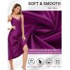 Vlazom Women’s Satin Nightgowns Sexy Lingerie Long Nightgowns Satin Silk Negligee V Neck Lace Chemise Sleepwear S-XXL(Purple)