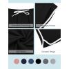 Vlazom Womens Sleep Shorts Cotton Pajamas Yoga Gym Running Active Shorts Drawstring Waist with Pocket S-XXL(Black)