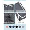Vlazom Womens Sleep Shorts Cotton Pajamas Yoga Gym Running Active Shorts Drawstring Waist with Pocket S-XXL(Dark Grey)