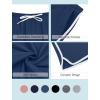 Vlazom Womens Sleep Shorts Cotton Pajamas Yoga Gym Running Active Shorts Drawstring Waist with Pocket S-XXL(Grey-blue)