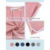 Vlazom Womens Sleep Shorts Cotton Pajamas Yoga Gym Running Active Shorts Drawstring Waist with Pocket S-XXL(Pink)
