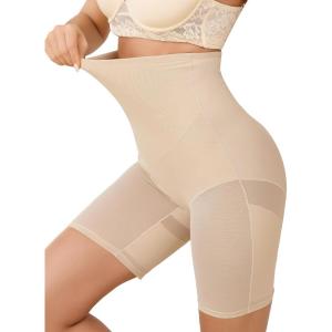 Vlazom Women’s Shapewear Shorts – Tummy Control Thigh Slimming Body Shaper Panties for Postpartum,Workout,or Daily Wear(Nude)