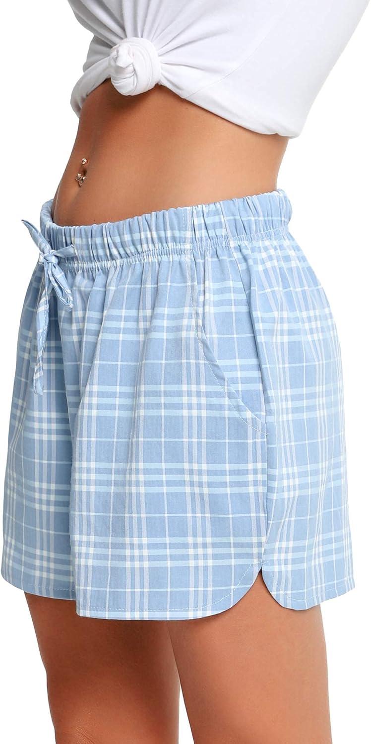 imageVlazom Womens Pajama Bottoms Sleeping Patterned Shorts Soft Lounge Casual Pants for Yoga Gym RunningYsky Blue