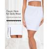 Vlazom Women’s Half Slip for Under Dress Short Petticoat Above Knee Under Slips for Women Under Dresses Size S-XXL(White)