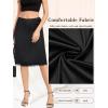 Vlazom Women’s Long Half Slip-Satin Lace Underskirt with Lace Trim,Half Slip for Under Dresses & Skirts S-3XL(Black)