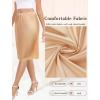 Vlazom Women’s Long Half Slip-Satin Lace Underskirt with Lace Trim,Half Slip for Under Dresses & Skirts S-3XL(Dark Champagne)