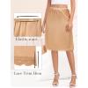 Vlazom Women’s Long Half Slip-Satin Lace Underskirt with Lace Trim,Half Slip for Under Dresses & Skirts S-3XL(Dark Champagne)
