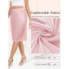 Vlazom Women’s Long Half Slip-Satin Lace Underskirt with Lace Trim,Half Slip for Under Dresses & Skirts S-3XL(Light Pink)