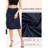 Vlazom Women’s Long Half Slip-Satin Lace Underskirt with Lace Trim,Half Slip for Under Dresses & Skirts S-3XL(Navy)
