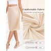 Vlazom Women’s Long Half Slip-Satin Lace Underskirt with Lace Trim,Half Slip for Under Dresses & Skirts S-3XL(Nude)