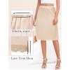 Vlazom Women’s Long Half Slip-Satin Lace Underskirt with Lace Trim,Half Slip for Under Dresses & Skirts S-3XL(Nude)
