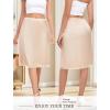 Vlazom Women’s Long Half Slip-Satin Lace Underskirt with Lace Trim,Half Slip for Under Dresses & Skirts S-3XL(Nude)