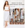 Vlazom Women’s Long Half Slip-Satin Lace Underskirt with Lace Trim,Half Slip for Under Dresses & Skirts S-3XL(White)