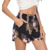 Vlazom Women’s Pajama Bottoms Sleeping Patterned Shorts Soft Lounge Casual Pants for Yoga Gym Running(Style B-navy)