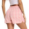 Vlazom Women’s Pajama Bottoms Sleeping Patterned Shorts Soft Lounge Casual Pants for Yoga Gym Running(Y-pink)