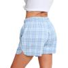 Vlazom Women’s Pajama Bottoms Sleeping Patterned Shorts Soft Lounge Casual Pants for Yoga Gym Running(Y-sky Blue)