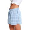 Vlazom Women’s Pajama Bottoms Sleeping Patterned Shorts Soft Lounge Casual Pants for Yoga Gym Running(Y-sky Blue)