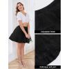 Vlazom Women’s Petticoat Skirts Tulle Tutu Underskirts Chiffon Half Slips Fluffy Layer Prom Puff Skirt S-3XL(Black)