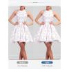 Vlazom Women’s Petticoat Skirts Tulle Tutu Underskirts Chiffon Half Slips Fluffy Layer Prom Puff Skirt S-3XL(White)