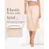 Vlazom Women’s Satin Half Slip Lace Slip Skirt Long Half for Under Dress Skirt Extender S-XXL(Nude)