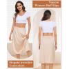 Vlazom Women’s Satin Half Slip Lace Slip Skirt Long Half for Under Dress Skirt Extender S-XXL(Nude)