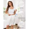 Vlazom Women’s Slip Shorts-Lace Trim Bloomer Pettipants for Dresses, Anti-Chafing Culotte Shorts Underwear S-XXL(White)