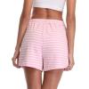 Vlazom Women’s Pajama Shorts, Super Soft Pj’s Bottoms Stylish Lounge Shorts for Sleep Gym Running with Drawstring Pockets(B-pink)