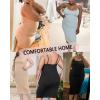 Vlazom Women’s Plus Size Full Slip Dresses Adjustable Spaghetti Strap Under Dresses Long Nightgown V-Neck Cami Dress(Nude)
