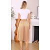 Vlazom Women’s Satin Half Slip for Under Dress Long Underskirt Soft Under Slips for Women Under Dresses Size S-XXL(Dark Champagne)