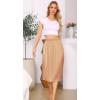 Vlazom Women’s Satin Half Slip for Under Dress Long Underskirt Soft Under Slips for Women Under Dresses Size S-XXL(Dark Champagne)