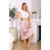 Vlazom Women’s Satin Half Slip for Under Dress Long Underskirt Soft Under Slips for Women Under Dresses Size S-XXL(Light Pink)