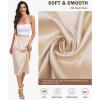 Vlazom Women’s Satin Half Slip for Under Dress Long Underskirt Soft Under Slips for Women Under Dresses Size S-XXL(Nude)