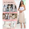 Vlazom Women’s Satin Half Slip for Under Dress Long Underskirt Soft Under Slips for Women Under Dresses Size S-XXL(Nude)