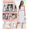 Vlazom Women’s Satin Half Slip for Under Dress Long Underskirt Soft Under Slips for Women Under Dresses Size S-XXL(White)