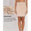 Vlazom Women’s Satin Half Slip for Under Dresses Above Knee Underskirt with Lace Trim Size S-XXL(Nude)