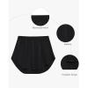 Vlazom Women’s Shirt Extenders Button-Down Undershirt Skirt for Women, Layering Shirt Skirt S-XXL(Black/White)