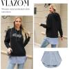 Vlazom Women’s Shirt Extenders Button-Down Undershirt Skirt for Women, Layering Shirt Skirt S-XXL(Navy Striped)