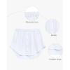 Vlazom Women’s Shirt Extenders Button-Down Undershirt Skirt for Women, Layering Shirt Skirt S-XXL(White)