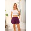 Vlazom Women’s Sleep Shorts Cute Plaid Pajamas Shorts Soft Elastic Pajama Bottoms Boxer Shorts Sleepwear S-XXL(Blue/Red)