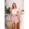 Vlazom Women’s Sleep Shorts Cute Plaid Pajamas Shorts Soft Elastic Pajama Bottoms Boxer Shorts Sleepwear S-XXL(Dusky Pink)